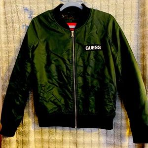 Guess Dark Green Bomber Jacket